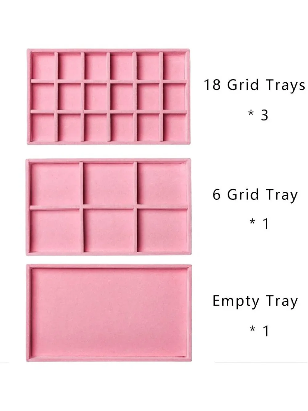 Acrylic Pink Jewelry Box5 Drawer Organizer 61 Grid Earring Bracelet Storage